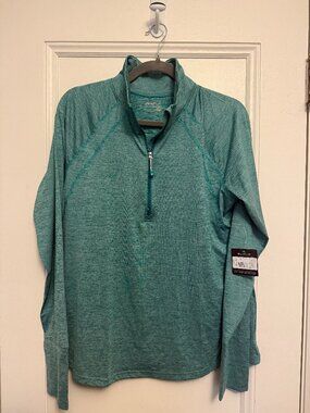 Eddie Bauer Resolution Stretch Long-Sleeve 1/4-Zip in green